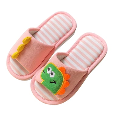 Girls Slippers Cartoon Dinosaur Princess Shoes Slippers Pattern Slippers for Toddler Kidsry Slippers Fuzzy Sandals Girls Indoor -On Comfortable Open Light up Animal Slippers Slipper with