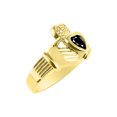 thumbnail image 3 of RYLOS Rings Gold Plated Silver Claddah Love, Loyalty & Friendship Heart 6MM Gem Irish Wedding Band Claddagh Rings October Onyx Jewelry Size 10, 3 of 7