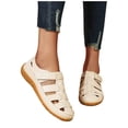 thumbnail image 4 of Sandales Gspmoly pour Femmes, Sandales Décontractées de Mode pour Femmes, Printemps, Nouvelles, Plage, Bout Rond, Semelles Épaisses, Sandales pour Femmes, Beige 41, 4 of 9