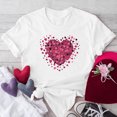 thumbnail image 1 of QIPOPIQ T-Shirts Graphiques pour Femmes de la Saint-Valentin à Manches Courtes avec Cœur Imprimé Chemises Blouse Hauts Liquidation, 1 of 6
