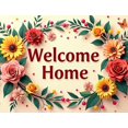 thumbnail image 4 of Welcome Home Banner Floral Butterfly Decor Wall Background for Party Wedding Garden Backdrop Photo Prop Event Decorations Vibrant Flower Display, 4 of 4