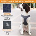 thumbnail image 2 of Dog Harness Step-In Harness with Velcro Fastening for Small and Medium Dogs Reflective Adjustable Breathable Safety Harness Chest Harness for Walking, Running, Training （Black,S）, 2 of 7