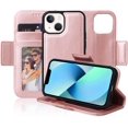 thumbnail image 1 of navor Detachable Magnetic Wallet Case Compatible with iPhone 13 Mini [5.4 inch] [Folio], RFID Protection Kickstand -Rose Gold, 1 of 7