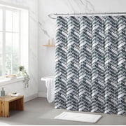 1pc Chevron Fabric Shower Curtain