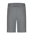 thumbnail image 5 of JDQJBZ Men's Casual Linen Shorts Stripe Print Drawstring Pocket 5 Inch Summer Shorts, 5 of 5