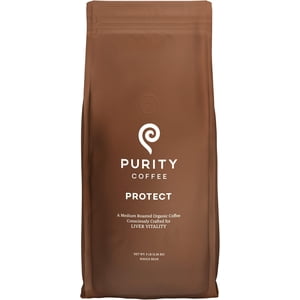 PURITY COFFEE PROTECT Haricots entiers à rôtir à haute teneur en antioxydants (2268g Sachet) USDA Arabica Biologique Blend.Troisième partie testée pour la moisissure, les mycotoxines & Pesticides