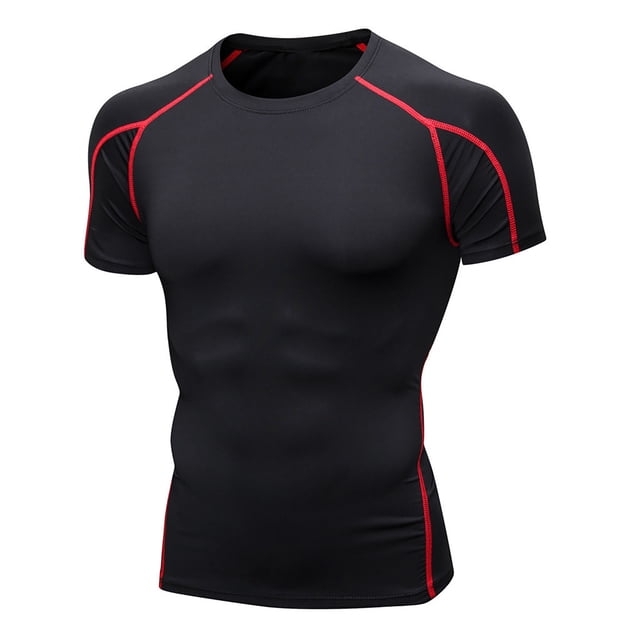 Yuyuzo Mens T-Shirts Short Sleeve Workout Gym Quick Drying Sports Base Layer Athletic Compression Shirts