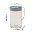 thumbnail image 3 of Uscallm Refrigerator Water Pitcher 2L Large Capacity Cold Water Jug for Kitchen, BPA-Free Plastic Ice Water Dispenser with Lid and Handle, Household Heat Resistant Pitcher for Drinks and Beverages, 3 of 6