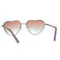 thumbnail image 2 of Womens Heart Shape Chain Arm Metal Rim 70s Sunglasses Gold Pink, 2 of 4