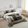 thumbnail image 3 of Erosebridal Ensembles de Literie Highland Cow Double avec Couette, Insert de Couette Faune, Décor Rustique de Ferme, Réversible 3 Pcs, 3 of 7