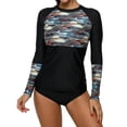 thumbnail image 3 of Charmo Rashguards pour Femmes Protection Solaire UV Maillot Dermoprotecteur à Manches Longues Chandail de Bain, 3 of 7