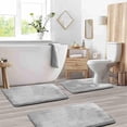 thumbnail image 1 of YYSDCY Deals of The Day Clearance! Bathroom Floor Mat Set, Strong Absorbent Coral Velvet Mat, Non-Slip Toilet Mat, Soft and Absorbent Bathroom ThreePCS Rug Set for Household Use, 1 of 4