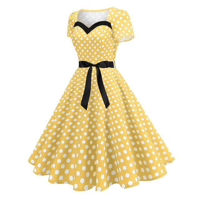 LOVZFMLL Robes Mode pour Femmes Col en V Sans Manches Vintage Imprimées Robes de Fête Cocktail Robes Extensibles