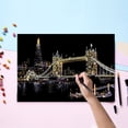 thumbnail image 2 of TIELUTT Nightscape Unique DIY Scratch Off Painting for Adults Kids Unveil with Every Cognition Games for Kids Hunger Hippo Game Kids Desktop Hund Board Math Fraction Tiles round, 2 of 4