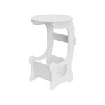 Birdeem Table de chevet, Table de nuit compacte pour chambre, Table d'extrémité pour petits espaces, Table nocturne moderne avec étagère de rangement, Montage facile PVC Meubles pour le salon, Canapé table latérale