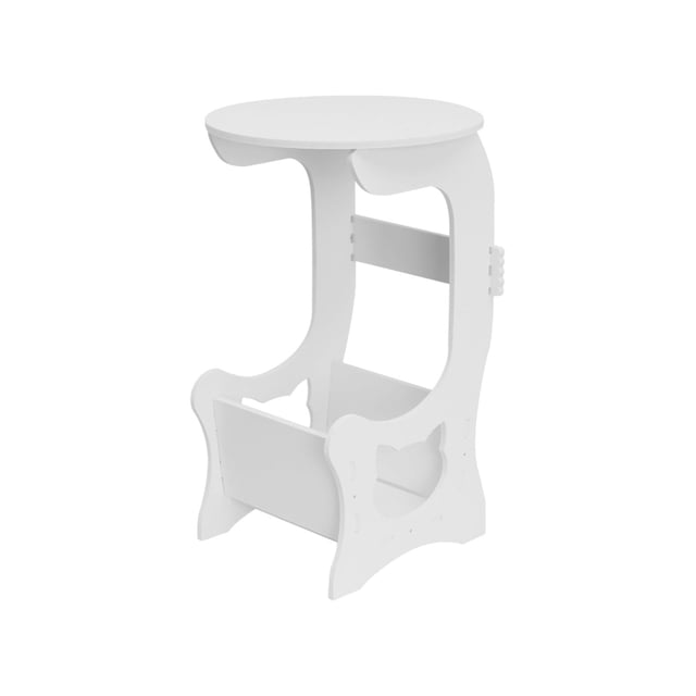 Birdeem Small Side Table, Compact Nightstand for Bedroom, End Table for Small Spaces, Modern Night Stand with Storage Shelf, Easy Assembly PVC Furniture for Living Room, Sofa Side Table