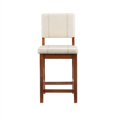 thumbnail image 2 of Linon Milano 24.8" Wood Counter Stool in Cream, 2 of 15