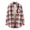 thumbnail image 1 of Fridja Femmes à Manches Longues Tops Revers Simple Cardigan Chemise Mode Maille Chemisier, 1 of 4