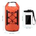 thumbnail image 4 of 15L Waterproof Dry Bag with Phone Case Bag Roll Top Dry Sack For Kayaking Boating, 4 of 8
