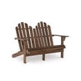 thumbnail image 1 of Teak Adirondack Outdoor Double Bench, 1 of 7