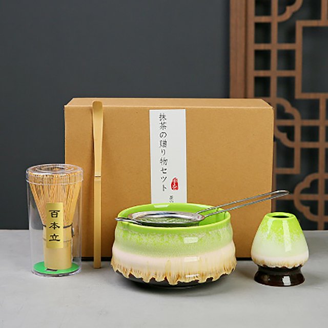 Premium Matcha Tea Set With Whisk Ceramic Bowl & Holder – Matcha Making Kit For Traditional Japanese Tea – Ideal Matcha Set For Beginners And