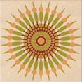thumbnail image 1 of Ahgly Tapis d'Intérieur Lavable en Machine Carré Transitionnel Kaki Or, 6 Pieds Carré, 1 of 7