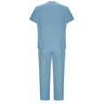 thumbnail image 4 of Women Scrub Sets, V Neck Medical Uniform Top with Pockets, Drawstring Scrub Pants, Nurse Uniform Sets for Work, Casual Two-Piece Outfits, 4 of 7