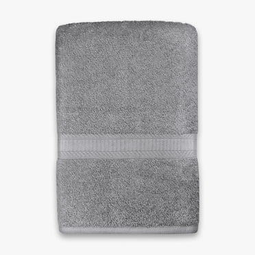 Mainstays Basics Solid Bath Sheet, Soft & Durable, 100% Cotton, Charcoal
