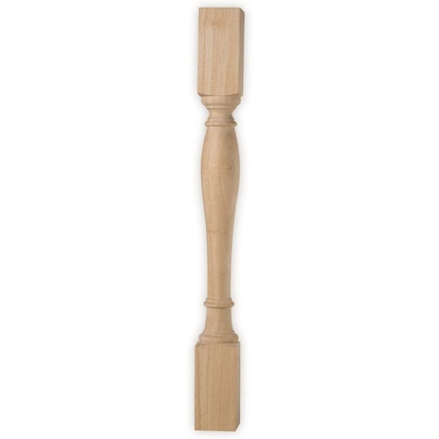 BingLTD - 35 1/2 In x 3 1/2 In Unfinished Rubberwood Post - 1 PC (K3535P-UNF)