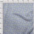 thumbnail image 3 of oneOone Cotton Poplin Medium Blue Fabric Asian Paisley Block Craft Projects Decor Fabric Printed By The Yard 42 Inch Wide, 3 of 5