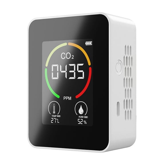 CAROOTU Portable Air Quality Detector Multifunctional Digital Carbon Dioxide Monitor for Home Bedroom Office