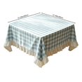 thumbnail image 3 of Dvkptbk Nappe à Carreaux Blanche Transparente à Volants Imperméable Housse de Table à Manger, 3 of 6