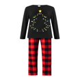 thumbnail image 2 of Family Matching Christmas Pajamas Set Snowman Printing Tops Long Pants Sleepwear, 2 of 6