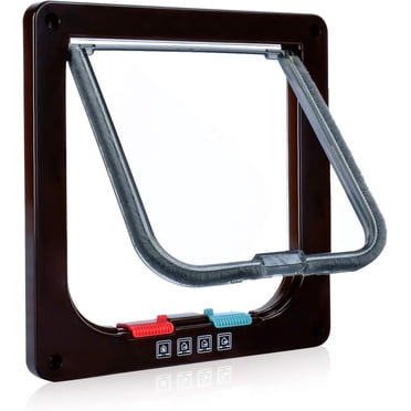 Pet Door for Small Pets, Energy-Saving Weatherproof Cat Flap with Magnetic Closure, Transparent Cover, Upgraded ABS Material Easy Installation on Doors, Walls, Cupboards