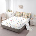 thumbnail image 3 of Erosebridal Retro Checkered 7 Piece Bed In A Bag With Sheets Queen Vintage 60S 70S Funky Geometric Plaid Bedding Set Retro Checkerboard Grid Comforter Set For Kids Adults Groovy Aesthetic Bed Set, 3 of 5