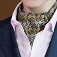 thumbnail image 3 of Cravate pour Homme Mode Affaires Professionnelle Cravate Foulard Tissée Ascot à Nouer, 3 of 10