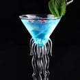 thumbnail image 5 of Fridja Économies d'Été Verre à Cocktail Transparent Méduse Verre à Whisky Vin Champagne, 5 of 5