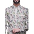 thumbnail image 3 of BESTMAN Chemise Décontractée Imprimée pour Hommes Coupe Ajustée à Boutons Manches Longues, 3 of 5
