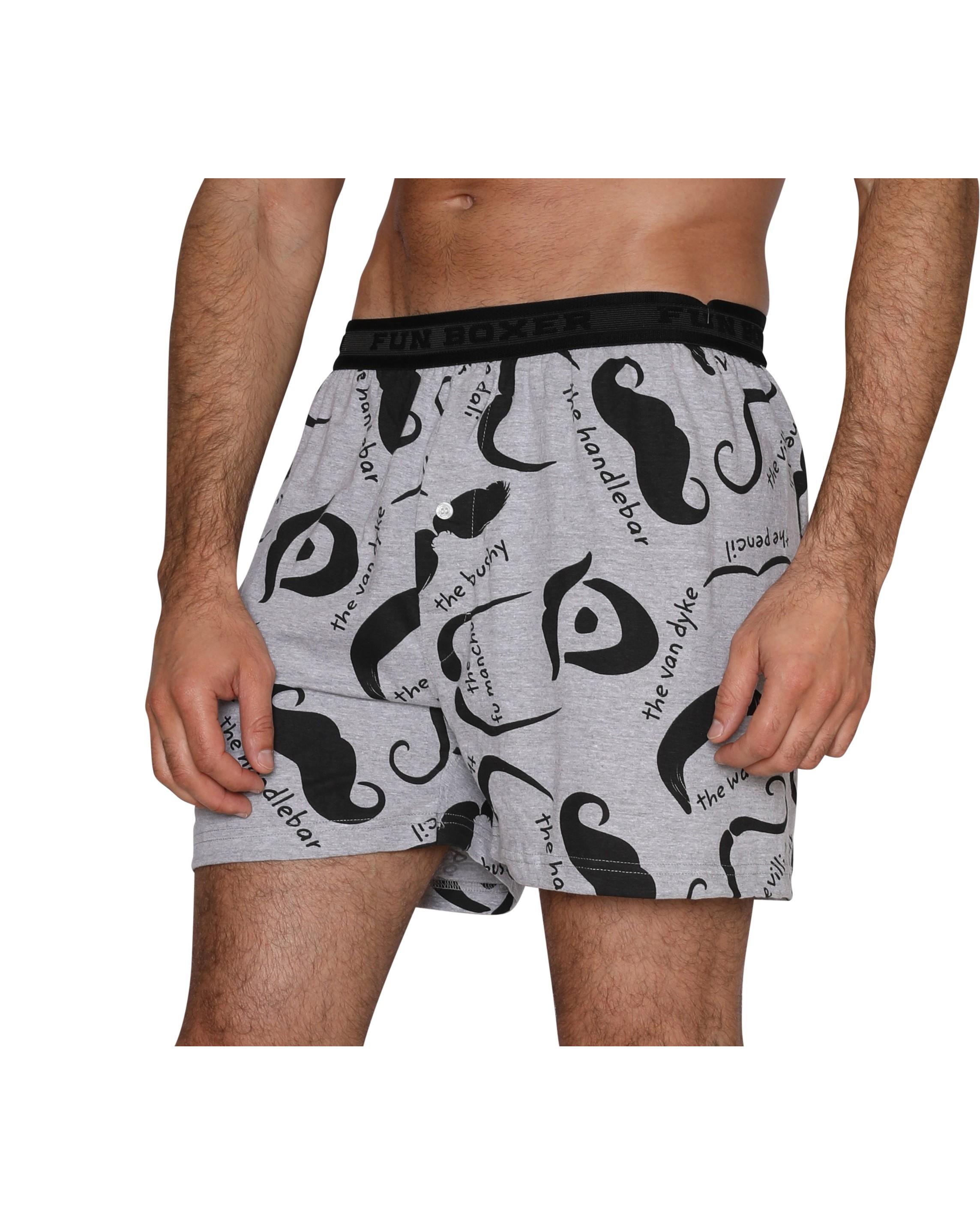Men's' Underwear Fun Print Briefs Adult Boxer Shorts