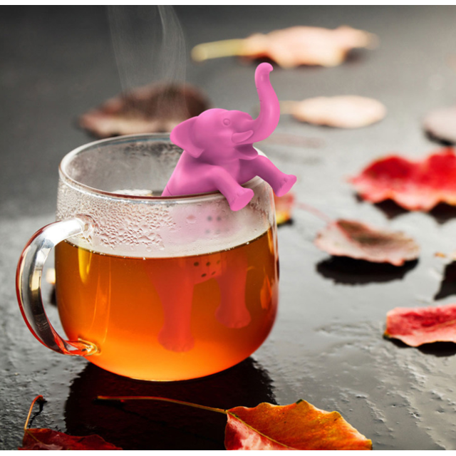 Tea Infuser - Elephant Silicone Loose Leaf Tea Infusers Tea Strainer Hot Tea Filter
