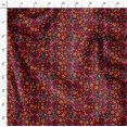 thumbnail image 4 of Soimoi Red Georgette Viscose Fabric Flower & Butterfly Print Sewing Fabric BTY 42 Inch Wide, 4 of 5