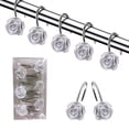 thumbnail image 2 of Shower Curtain Rings,Shower Curtains for Bathroom Rose Shower Curtain Hooks Curtain Hooks Shower Curtain Hanging Rings Hardware Accessories Decorative Hooks Shower Curtain Hooks, 2 of 6
