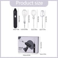thumbnail image 4 of Clearance! Mini Hand Mixer Handheld Kitchen Mixer Egg Beater Usb Rechargeable Hand Mixer For Baking Cake Egg White Yeast Dough Include 3 Stainless Whisk, 4 of 9
