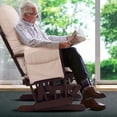 thumbnail image 2 of Costway Relax Rocker Rocking Sofa Chair Glider & Ottoman Set w/ Cushion Beige, 2 of 10