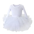 thumbnail image 2 of Robes d'Été pour Filles Tout-Petits Enfants Fille Ballet Tutu Robe Décontractée pour Performance et Personnalité Manches Longues Fluide Robes Blanches Tout-Petits à Grande Enfant P-100, 2 of 2