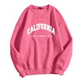 thumbnail image 1 of Chandails à Capuchon pour Femmes Chandail à Capuche Femme Décontracté Manches Longues T-Shirts Graphiques Col Rond Chandails en Molleton Chandail Tops Décontracté Vêtements de Sport Automne Veste, 1 of 4