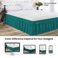 thumbnail image 2 of SGI Bedding 21 Inch Wrap Around Bed Skirt | Microfiber Bed Skirt | Fade Resistant, Wrinkle Free, Anti-static, Decorative, Extra Storage Space, Clutter-Free | Queen, Teal, 2 of 6