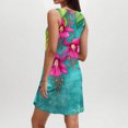 thumbnail image 4 of Ovzne Robes Grande Taille pour Femmes aux Courbes Robe Femme Tendance Décontractée Imprimée avec Poches Sans Manches Col de Jardin Robe d'Été Imprimée Liquidation, 4 of 5