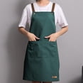 thumbnail image 1 of PVC Kitchen Apron with Phone Pocket | Waterproof, Oil-Resistant & Machine Washable | H-Strap Design | Multiple Colors Available | Ideal for Cooking, Baking & Kitchen Work | 85x65cm/33.4x25.5in, 1 of 6