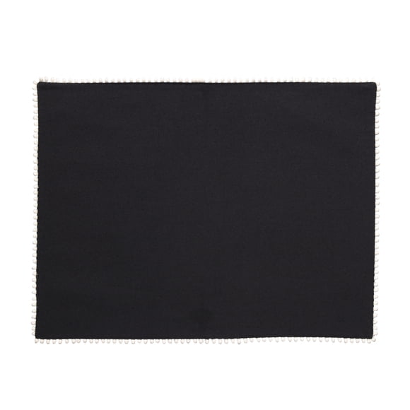 Thyme & Table Placemat, Black Pom